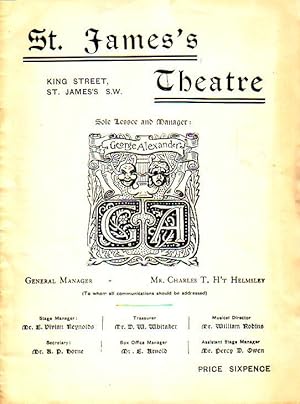 Imagen del vendedor de Program / Programm-Heft zu 'The Witness for the Defence'. A new play in four acts. The Scenery painted by Mr. W. Raphael. Auffhrung im 'St. James s Theatre', King Street, St. James's S.W. a la venta por Antiquariat Carl Wegner