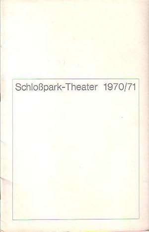 Bild des Verkufers fr Programmheft des Schlopark Theaters Berlin, Spielzeit 1970 / 1971. Konvolut aus 2 Heften. Aus dem Inhalt: "Der Snob" Carl Sternheim. / Carl Sternheims Helden. / C. Sternheim: Inhalt meiner smtlichen Dramen. / Probenfotos. / Die Kritik des Publikums. // J. N. Nestroy "Das Mdel aus der Vorstadt". Posse mit Gesang. / Lebensdaten zu Nestroy. / Nestroy: Ein bisher ungesprochener Monolog. / Probenfotos. // Inszenierungs- und Ensemblefotos. zum Verkauf von Antiquariat Carl Wegner