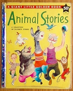 Immagine del venditore per A Giant Little Golden Book of Animal Stories - A Collection of Favorite Stories - Giant Little Golden Book No. 5006 1957 "A" Edition with 50c venduto da RG Vintage Books