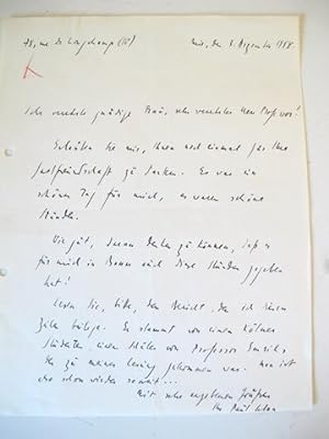 Eigenhändiger Brief auf Briefbogen v. 03.12.1958 (21 x 27 cm) mit Wasserzeichen "Extra Strong" (a...