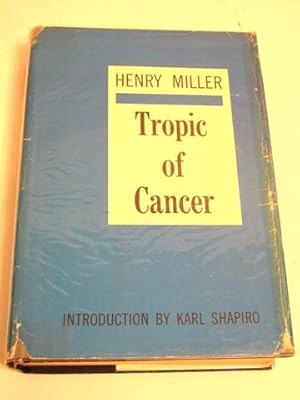 HENRY MILLER TROPIC OF CANCER. FIRST PRINTING OF US EDITION.