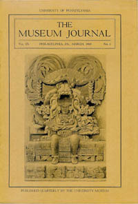 MUSEUM JOURNAL. Vol. IX