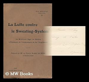 Seller image for La Lutte Contre Le Sweating-System. Le Minimum Legal De Salaire. L'exemple De L'australie Et De L'angleterre. Preface De Mr Le Comte Albert De Mun for sale by MW Books Ltd.