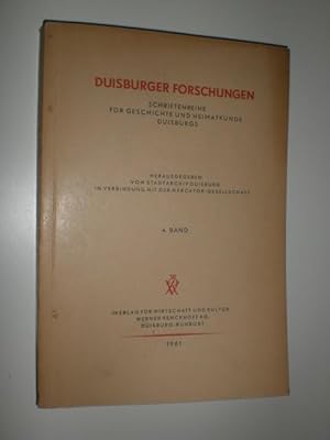 Seller image for Duisburger Forschungen. Schriftenreihe fr Geschichte und Heimatkunde Duisburgs. 4. Band. for sale by Stefan Kpper