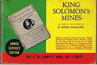 KING SOLOMON'S MINES - (Armed Services Edition)