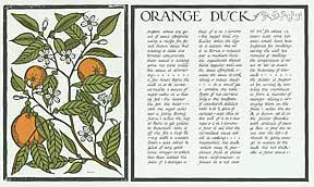 Seller image for Orange Duck from Thirty Recipes Suitable for Framing. for sale by Wittenborn Art Books