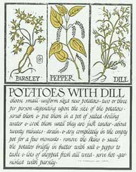 Seller image for Potatoes with Dill from Thirty Recipes Suitable for Framing. for sale by Wittenborn Art Books