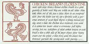 Seller image for Chicken Breasts Florentine from Thirty Recipes Suitable for Framing. for sale by Wittenborn Art Books