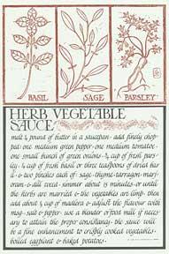 Herb Vegetable Sauce from Thirty Recipes Suitable for Framing.