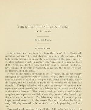 Seller image for The Work Of Henri Becquerel for sale by Legacy Books II