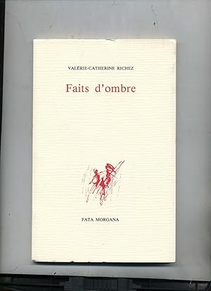 Bild des Verkufers fr FAITS D'OMBRE. zum Verkauf von Librairie CLERC