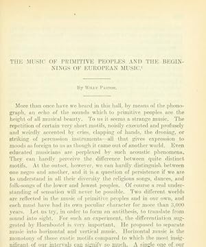 Imagen del vendedor de The Music Of Primitive Peoples And The Beginnings Of European Music a la venta por Legacy Books II