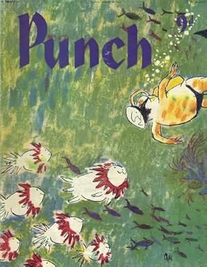 Bild des Verkufers fr PUNCH, AUGUST 27, 1958. GEORGE SCOTT. WESTERN APPROACHES: WELFARE / BERNARD HOLLOWOOD : PUNCH POOLS GUIDE / HELENE DARREL. THE TIME OF BEING. / ERIC KEOWN NO ME PONGA BRILLANTINA / A.P.H. SUMMER JARGON / B.A. YOUNG. LEAVE THE MOON ALONE. zum Verkauf von Le-Livre