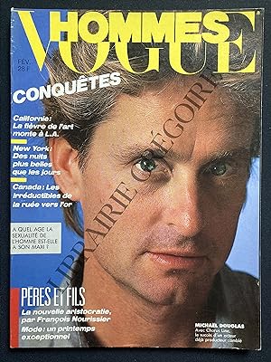 VOGUE HOMMES-N°86-FEVRIER 1986-MICHAEL DOUGLAS