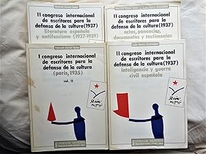 Immagine del venditore per IL CONGRESO INTERNACIONAL DE ESCRITORES PARA LA DEFENSA DE LA CULTURA (Paris, 1935); IL CONGRESO INTERNACIONAL DE ESCRITORES (1937) ( 4 vols of 5) venduto da Douglas Books
