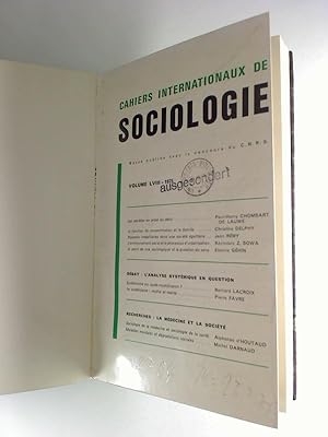 Cahiers internationaux de sociologie. - Vol. 58 u. 59, cahiers double. Nouvelle série 22e année /...