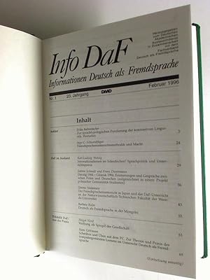 Info DaF-Informationen Deutsch als Fremdsprache. - 23. Jg. / 1996, Hefte 1-6 (gebunden in 1 Band)