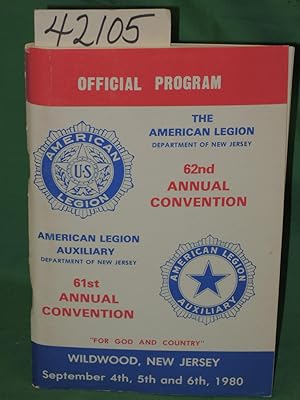Image du vendeur pour 61st & 62nd Annual Convention Official Program:The American Legion/Auxiliary of New Jersey mis en vente par Princeton Antiques Bookshop