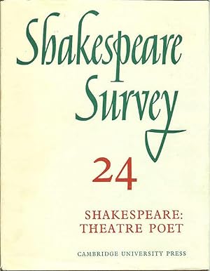 Seller image for Shakespeare Survey 24 - Shakespeare: Theatre Poet for sale by The Book Junction