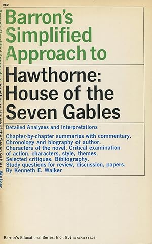 Imagen del vendedor de Barron's Simplified Approach To Hawthorne: House Of The Seven Gables a la venta por Kenneth A. Himber