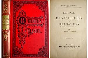 Seller image for Estudios Histricos. Traducidos directamente del ingls por Mariano Juderas Bender. for sale by Hesperia Libros