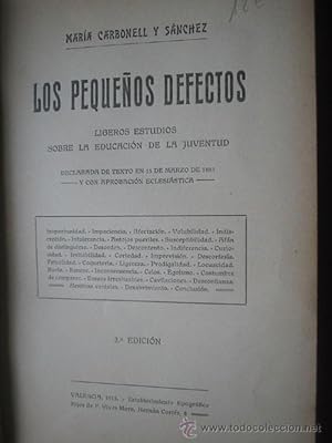 Seller image for LOS PEQUEOS DEFECTOS for sale by Librera Maestro Gozalbo