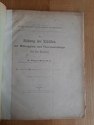 Seller image for Zur Bildung der Eihllen, der Mikropylen und Chorionanhnge bei den Insekten for sale by Sylvain Par