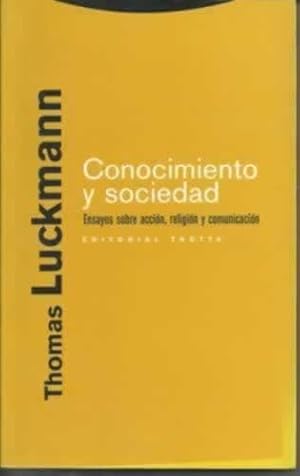 Immagine del venditore per CONOCIMIENTO Y SOCIEDAD.Ensayos sobre accin, religin y comunicacin venduto da Librera Cajn Desastre