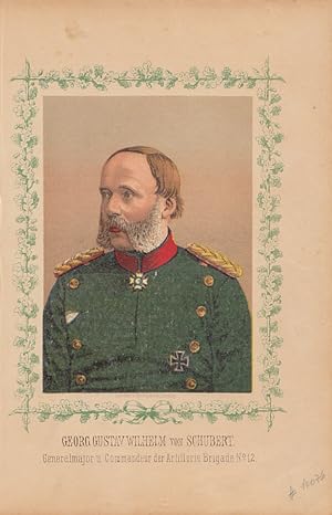 Imagen del vendedor de Portrt. Halbfigur in Uniform mit Orden. Original - Chromolithographie (farbig), 24 x 15,5 cm, ca. 1890. a la venta por Antiquariat Michael Eschmann