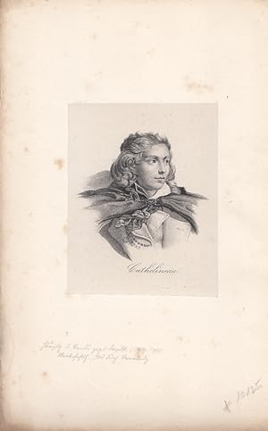 Bild des Verkufers fr Portrt. Halbfigur, Blick nach rechts. Original - Lithographie (anonym), 28 x 18 cm, ca. 1820. zum Verkauf von Antiquariat Michael Eschmann