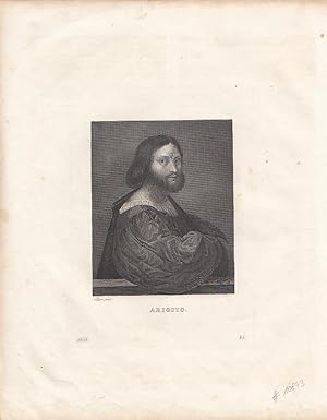 Seller image for Portrt. Halbfigur. Original - Stahlstich (anonym) nach dem Gemlde von Titian, 25 x 20 cm, ca. 1840. for sale by Antiquariat Michael Eschmann