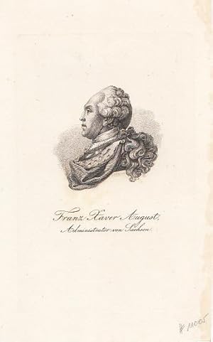Porträt im Profil nach links. Original - Kupferstich (anonym), 19 x 12,5 cm, ca. 1820.