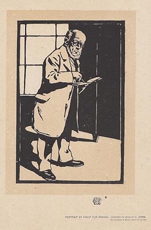 Seller image for Portrt. Ganzfigrliche Darstellung. Holzschnitt von C. Josse, 30 x 21 cm, ca. 1930. for sale by Antiquariat Michael Eschmann