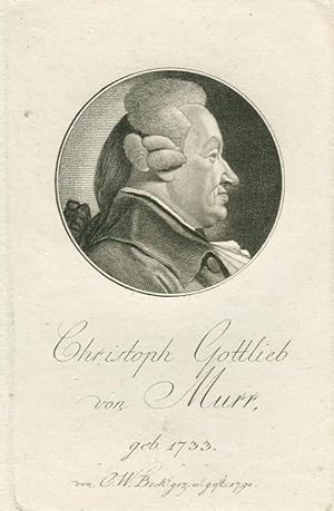 Seller image for Portrt im Oval, im Profil nach rechts. Original - Kupferstich von C. W. Bock, 18,5 x 13,5 cm, 1791. for sale by Antiquariat Michael Eschmann