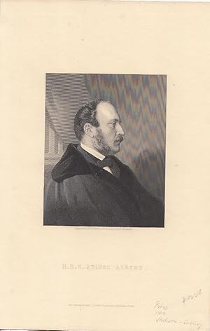 Porträt. Brustbild im Profil nach rechts. Original - Stahlstich von W. Holl, 27 x 18 cm, 1870.