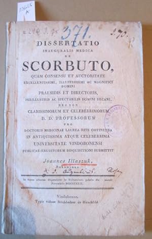 De Scorbuto. Dissertatio Inauguralis.
