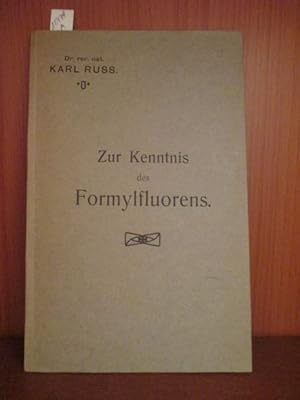 Bild des Verkufers fr Zur Kenntnis des Formylfluorens. Inaugural - Dissertation. zum Verkauf von Antiquariat Michael Eschmann