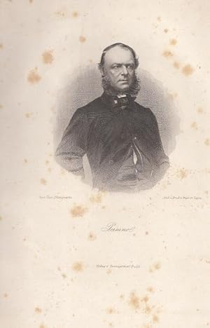 Bild des Verkufers fr Portrt. Brustbild nach halbrechts. Stahlstich von Weger nach einer Photographie, Blattgre: ca. 24 x 18 cm, um 1850. zum Verkauf von Antiquariat Michael Eschmann