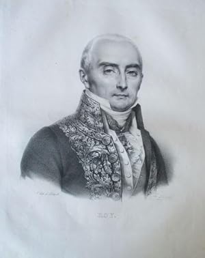 Seller image for Portrt. Brustbild mit Bezeichnung "Roy". Original - Lithographie von Belliard bei Delpech in Paris, Blattgre: 47 x 29 cm, um 1820. for sale by Antiquariat Michael Eschmann