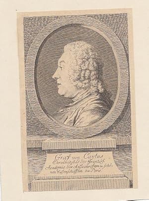 Seller image for Portrt. Brustbild im Oval im Profil nach links. Original - Kupferstich von Crusius, Blattgre: 16 x 10 cm, um 1780. for sale by Antiquariat Michael Eschmann