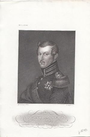 Bild des Verkufers fr Portrt. Brustbild in Uniform. Original - Stahlstich von Carl Mayer nach Reiss, 15 x 10 cm, ca. 1840. zum Verkauf von Antiquariat Michael Eschmann