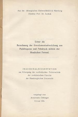 Ueber die Berechnung der Grundumsatzabweichung aus Pulsfrequenz und Pulsdruck mittels der Raedsch...