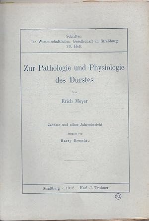 Zur Pathologie und Physiologie des Durstes.
