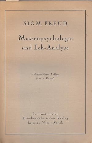 Bild des Verkufers fr Massenpsychologie und Ich-Analyse. zum Verkauf von Antiquariat Michael Eschmann