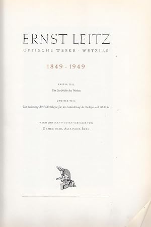 Bild des Verkufers fr Ernst Leitz. Optische Werke - Wetzlar (1849-1949). zum Verkauf von Antiquariat Michael Eschmann