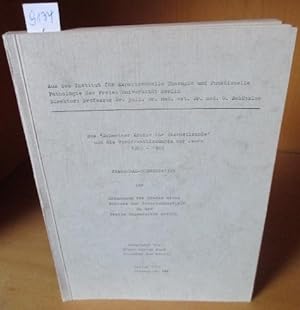 Das "Schweizer Archiv für Tierheilkunde" und die Veröffentlichungen der Jahre 1883 - 1969. Inaugu...