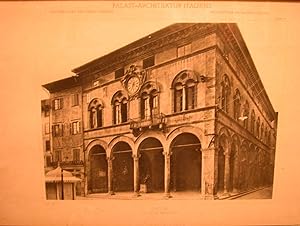 Bild des Verkufers fr LUCCA. PALAZZO PRETORIO. Tavola fotografica n69 proveniente dall'Opera "Architettura dei Palazzi Italiani", Raccolta di tavole architettoniche di palazzi della citt di Lucca. zum Verkauf von studio bibliografico pera s.a.s.