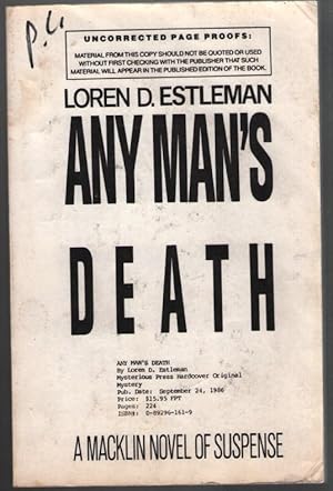 Seller image for Any Man's Death for sale by Mystery Cove Book Shop