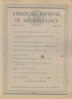 American Journal of Archaeology: Volume 79, No. 3, July 1975