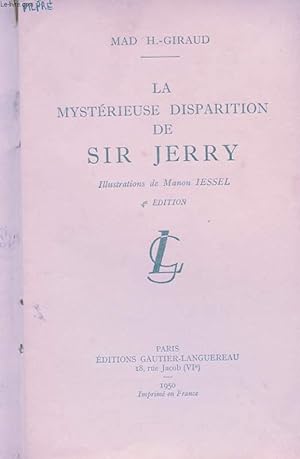 Seller image for LA MYSTERIEUSE DISPARITION DE SIR JERRY for sale by Le-Livre